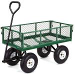 Effortless Outdoor Tasks with Heavy Duty Foldable Mesh Garden Cart Tool Steel