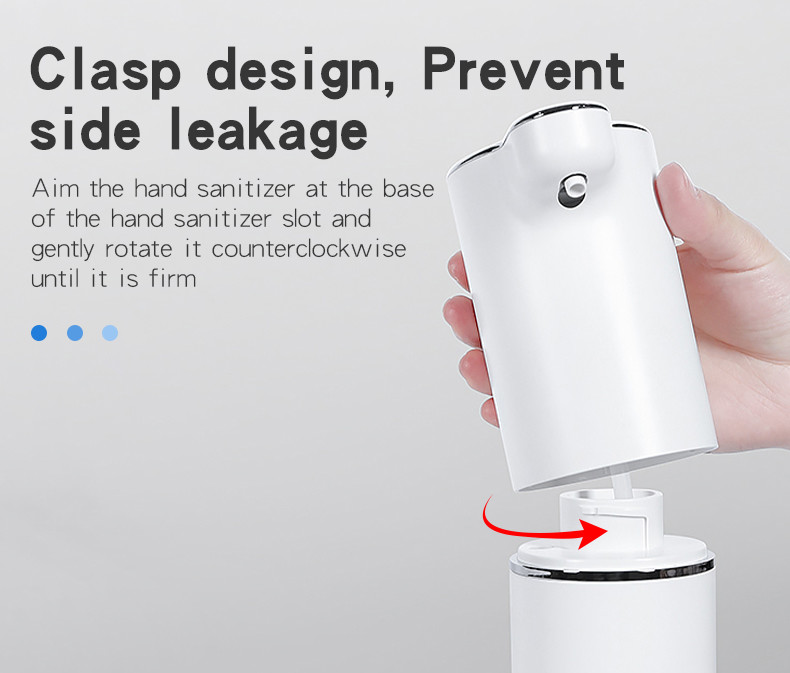 300ML White Sensor Soap Dispenser 800mAh Countertop Commercial Bathroom