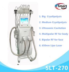 Quality Cryotherapy Cryolipolysis Laser Slimming Machine / Ultrasound Cavitation Cellulite Removal wholesale