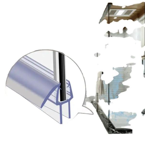 Waterproof Clear Plastic PVC Glass Shower Door Seal Weather Strip Moulding