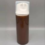 Empty Amber Plastic Cosmetic Packaging PP Airless Bottle 100ml With Pump