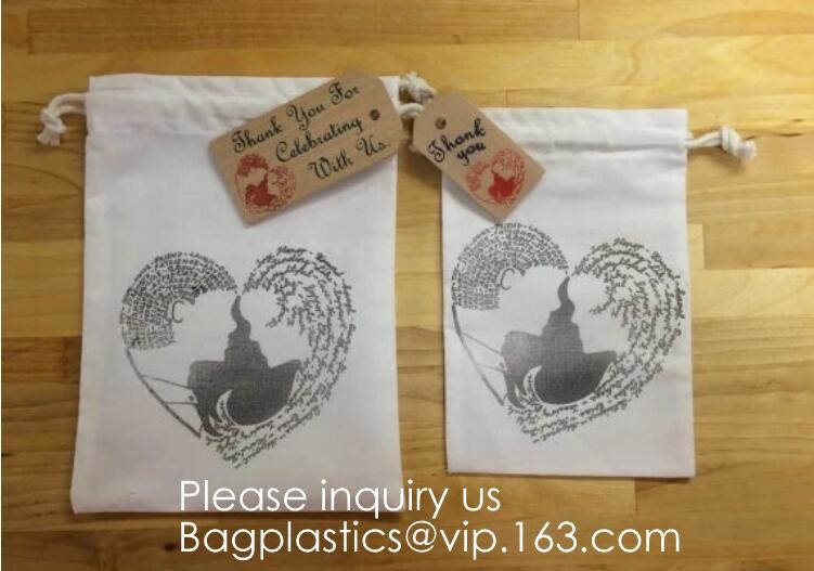 Natural Beige Thick Canvas Drawstring Pouches Produce Bags Muslin Bags Gift Bags Sacks Sachet Bags for Jewelry Candy Fav