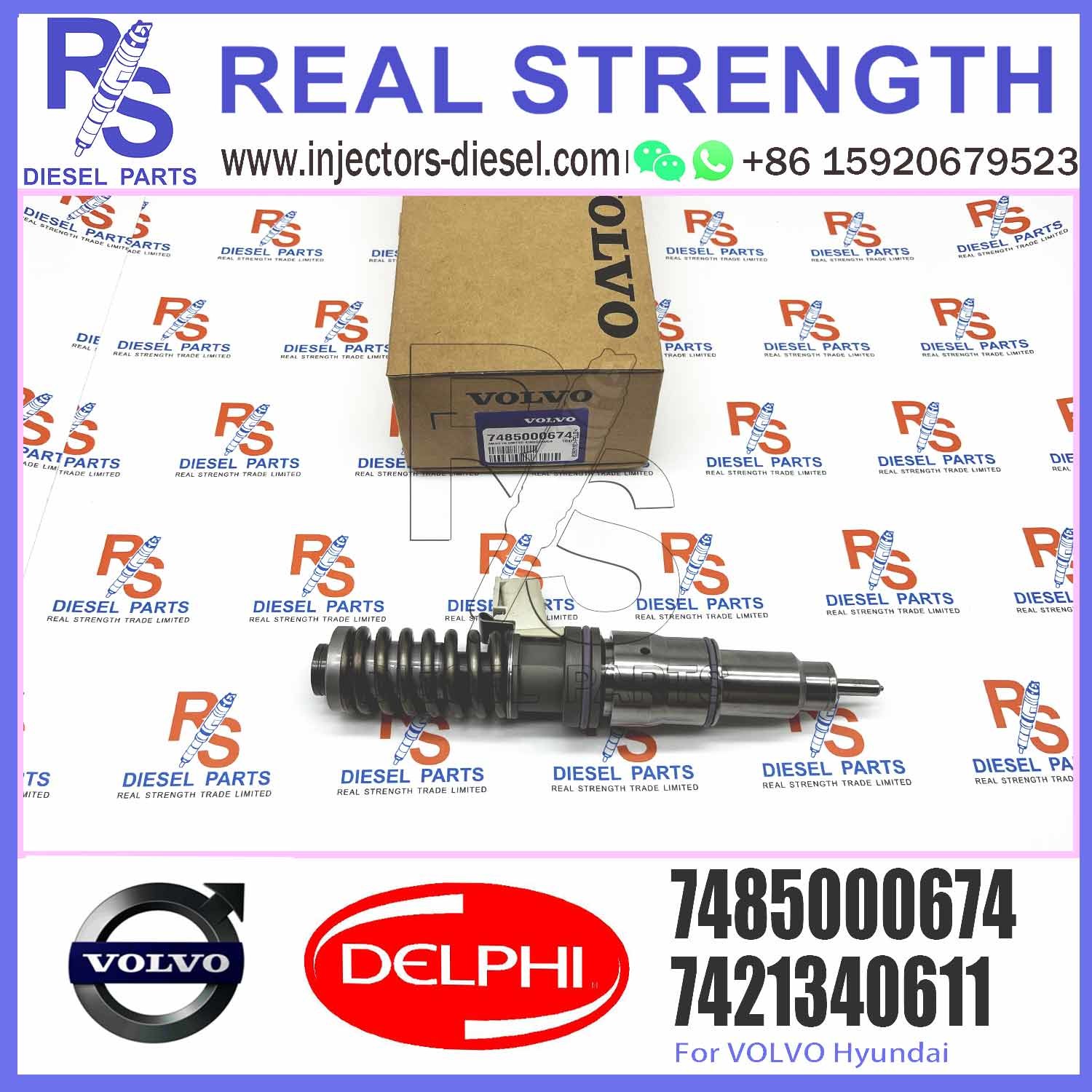 Diesel Fuel Injector 21582101 7421644602 7485000674 7485003951 7421582101 E3.18 for V-O-L-V RENAULT 11LTR EURO3 HI