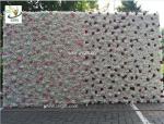 UVG 8ft high pink realistic fake roses wedding flower wall backdrops for