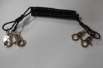 Good safety lanyard holder black spiral coil leash rope custom nickle plated