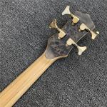 Free shipping Burst Maple top 4 strings Bass Guitar,Neck through body,Ebony