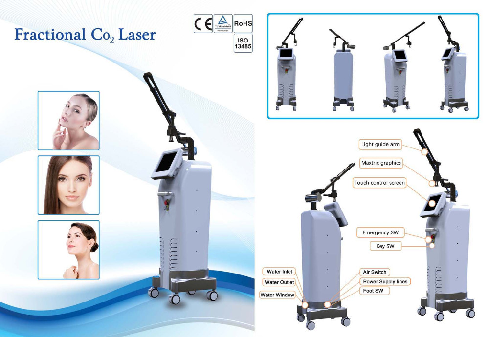 Stationary Style Fractional CO2 Laser Machine 10600nm For Commercial