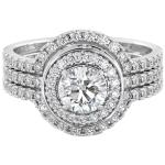 Prong Setting Diamond Engagement Wedding Rings 0.90CT Weight