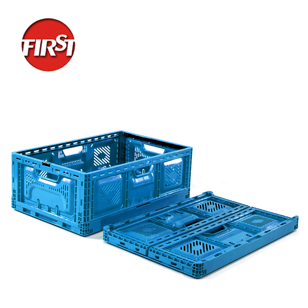 Foldable Collapsible Plastic Storage Crate Tomato Boxes 600x400x52mm