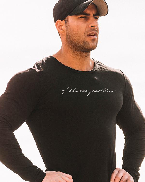 Muscle Sweatshirts Fit Long Sleeve T-shirt Quick Dry Long Sleeve Mens Stretch Slim Gym Workout Slim Men Cotton Casual Printed