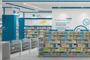 Quality 02-DYJYS002, Elegant and Simple Style Pharmacy Shop in Nanjing featuring 39 Main Fixtures within 90 Sqm and Approx. $7,912 Budget wholesale
