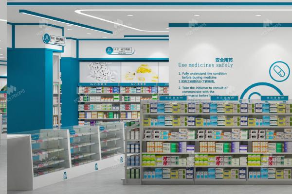 02-DYJYS002, Elegant and Simple Style Pharmacy Shop in Nanjing featuring 39 Main