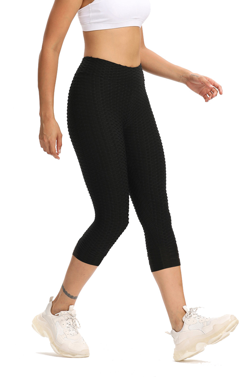 Purple Quick Dry High Waisted Yoga Pants Active Stretch Exercise Pants