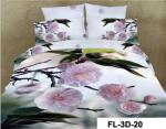 3D Reactive Printed Sheet Set 200TC Bedsheet