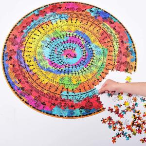 Quality Commemorative CMYK 205gsm CCNB Round Puzzles Toy For Adults wholesale