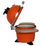 Small SES Orange Charcoal BBQ Ceramic Kamado Grill