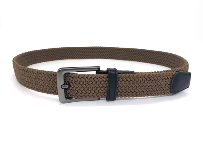 3.5cm Mens Woven Stretch Elastic Belt For Golf Running