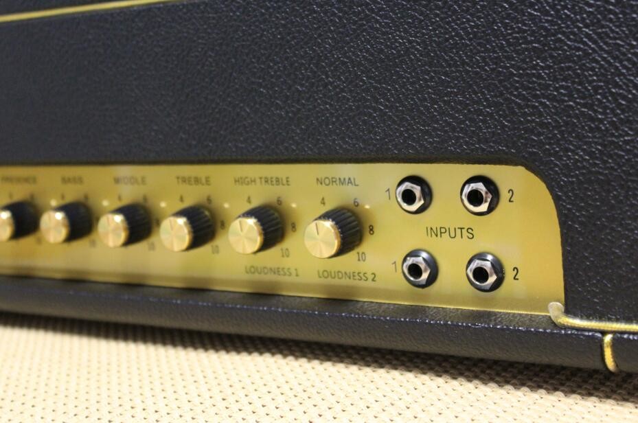 Marshal Style Reissue Plexi59 Handwired Tube Guitar Amplifier 50W with Ruby Tubes Imported Components in Black (Plexi59)