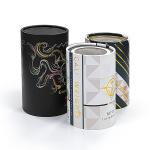 Custom Logo Round Cylindrical Canister Cardboard Cylinder Box For Cosmetic