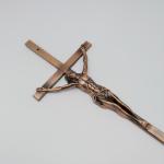 Light Weight Catholic Casket Crucifix / Jesus'S Cross Antique Copper Color