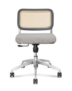 Quality Executive Rattan Office Chairs 29 Cm Back Wooden Grey With Lumbar Support 83cm wholesale