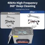SUS304 Stainless Steel Ultrasonic Cleaner 3.5L Pro w/ 150W Heater Digital Timer