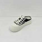 Black Canvas Mule Shoes Breathable