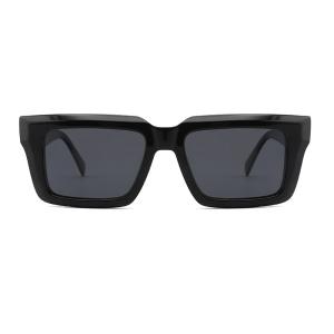 Quality Unisex TAC Lens Square Acetate Sunglasses Thick Frame Two Colors wholesale