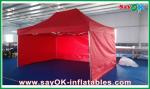Event Canopy Tent Oxford Cloth Durable Pop-Up Tent Aluminum Frames Red With