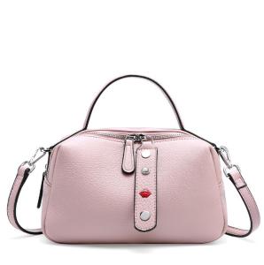 Quality Soft Leather Handbags for Lady Pillow Bags Cowhide Tote Bag with Long Strap wholesale