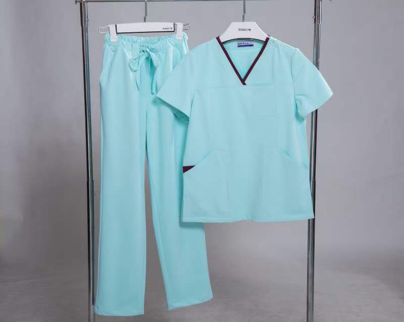 Cotton Disposable Lab Coats Doctors Nurses Men Women Pink Hospital Gown