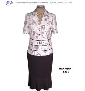 Quality lady skirt suit with 2 pcs women suits wholesale