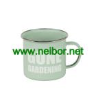 custom order metal enamel garden mug tin cup 350ml