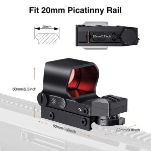 Quality Tactical Laser 4 Reticle Red Dot Reflex Sight Scope 92x43x60mm wholesale