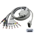 10 Lead 20Pin Banana 4.0 EKG Cable Compatible Edan ECG SE-1515 DX12 Holter Cable