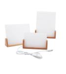 U Shaped Wooden Base Sublimation Acrylic Photo Frame LED For Sublimation Coating