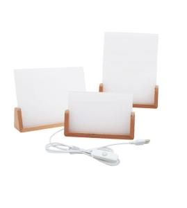 Quality U Shaped Wooden Base Sublimation Acrylic Photo Frame LED For Sublimation Coating wholesale