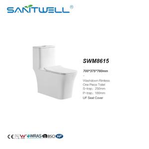 Quality Sanitary Ware Bathroom Ceramic Water Closet One Piece Wc Toilet SWM8615 wholesale