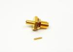High Reliable Female Bulkhead RF SMA Cable Connector Gold Plated For 086 Cable