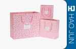 Custom Boutique Shopping Bags 100% Recyclable Gift Paper Bags Pink Color