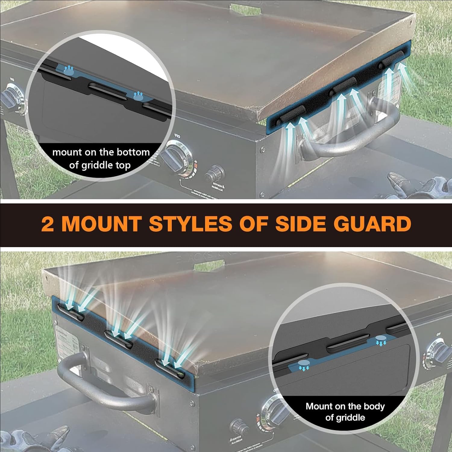 Waterproof Magnetic Wind Screens for Blackstone Griddle Protect Flame and Keep Hood Safe