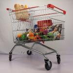 240L Super Large Grocery Shopping Trolley European Shopping Carts With Child