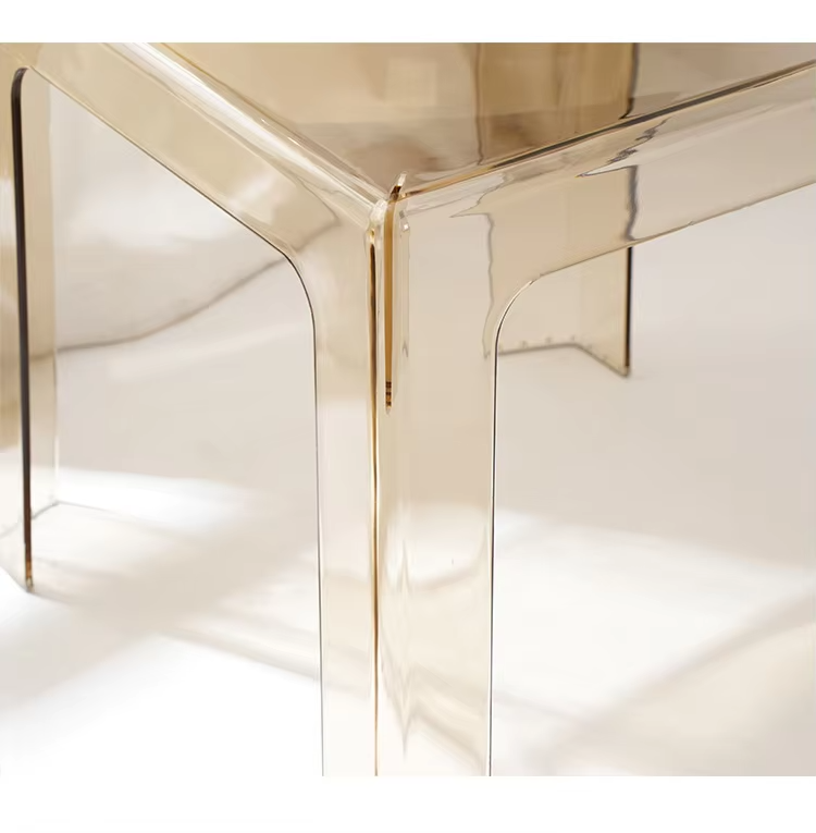 Acrylic Transparent Plastic Dining Chairs Clear Plastic Kitchen Chairs With Armrest