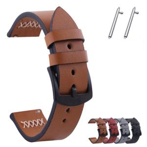 Quality Genuine Leather Band Suitable for Samsung Galaxy Watch Moto Smart Watch First Layer Cowhide Switch Raw Ear Strap 20 22 2 wholesale