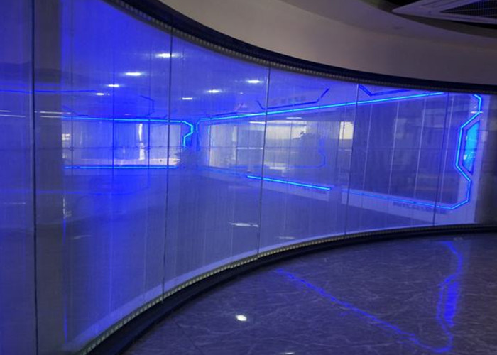 Commercial Building Transparent Led Display Panel P3.91 Led Video Curtains 1920hz