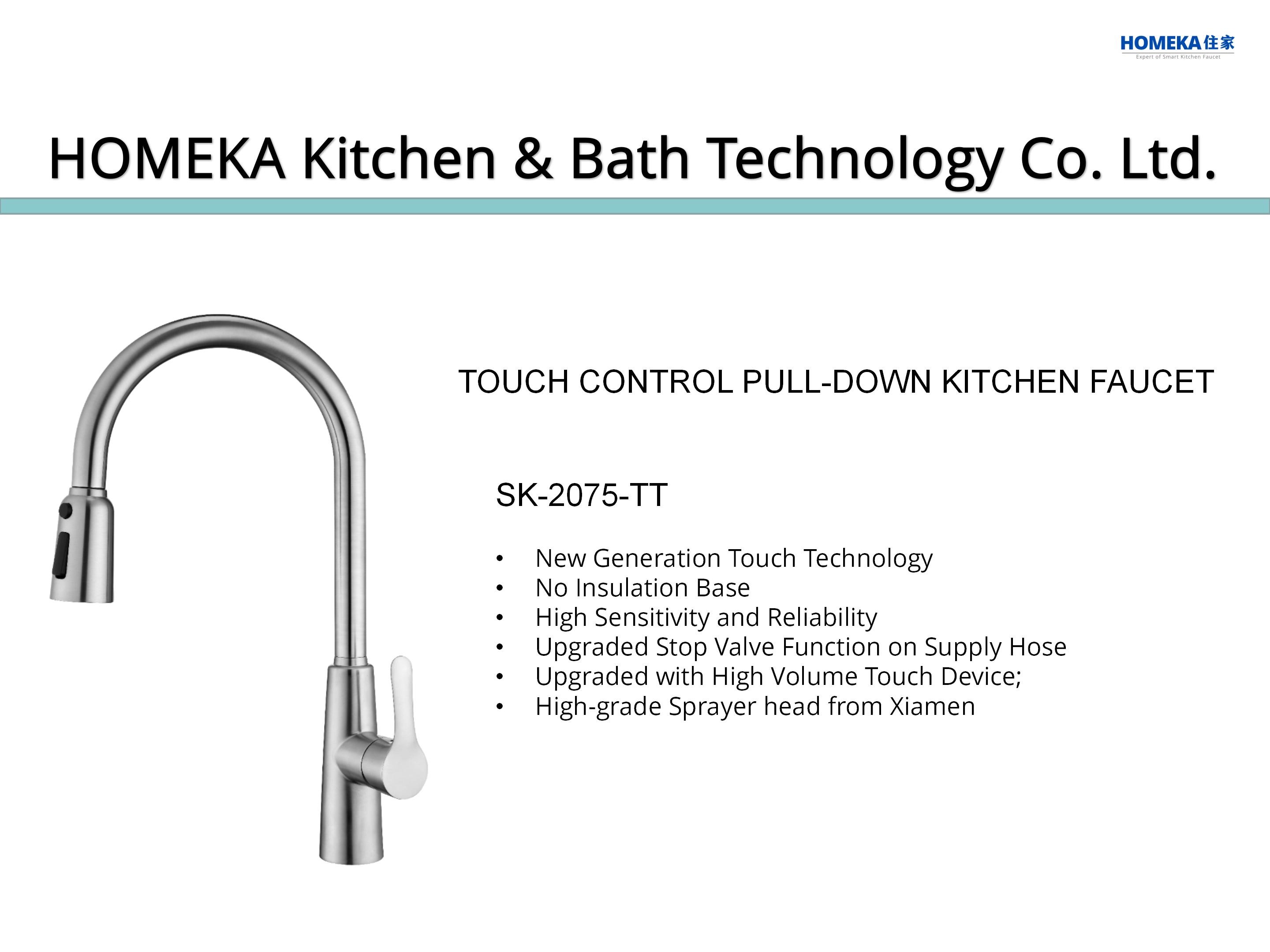 Water Saving Touch Sensor Kitchen Faucet ODM With 35mm Ceramic Cartridge