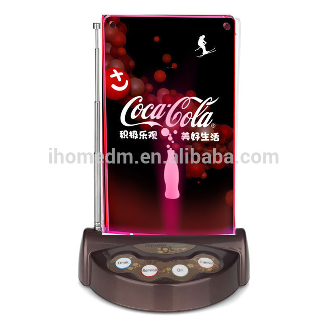wireless 4 key call button with menu holder
