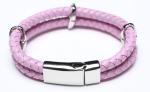 Leather Bracelet, Stainless Steel Clasp