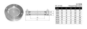 Quality Stainless Steel 316L Flange Sight Glass DN150 PN1.0 wholesale