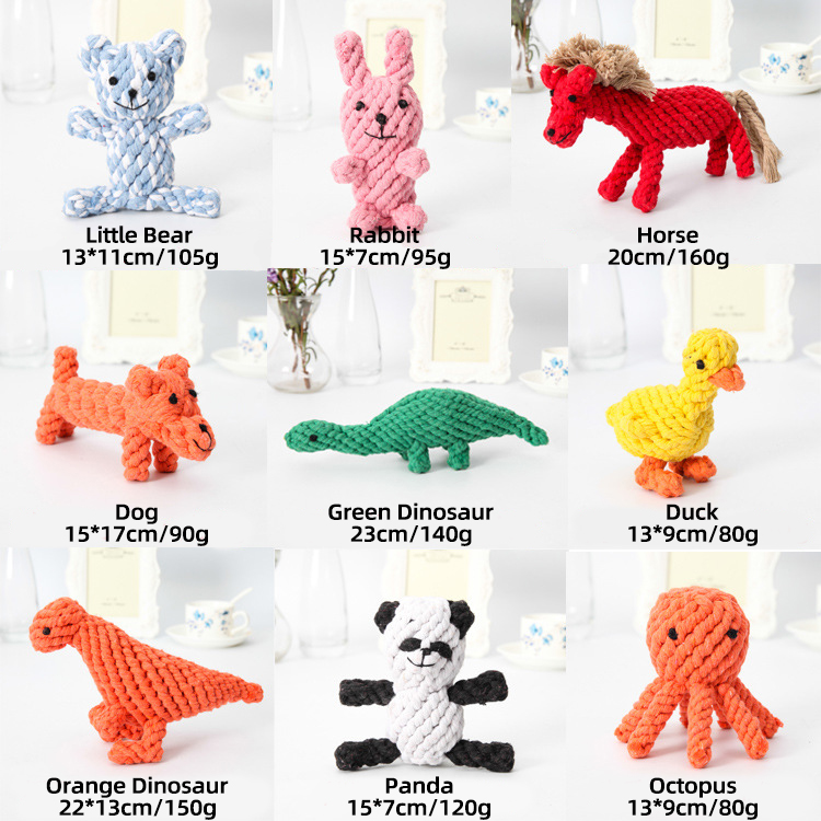 Large Stock Eco Friendly Interactive Custom Cotton Rope 2023 Dog Pet Chew Toys for Bulk Purchase